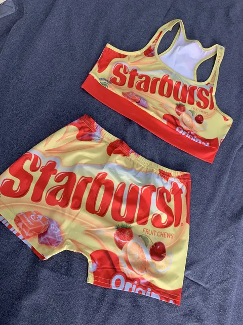 candy hot short sets snack pant mens print yoga set boy shorts