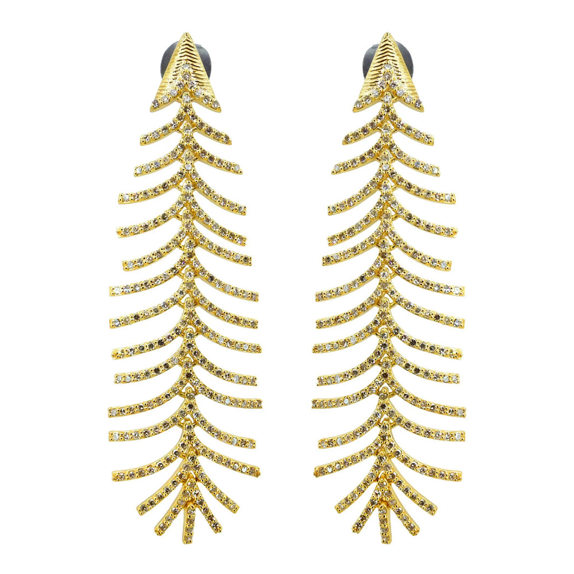 clipart fish skeleton earrings