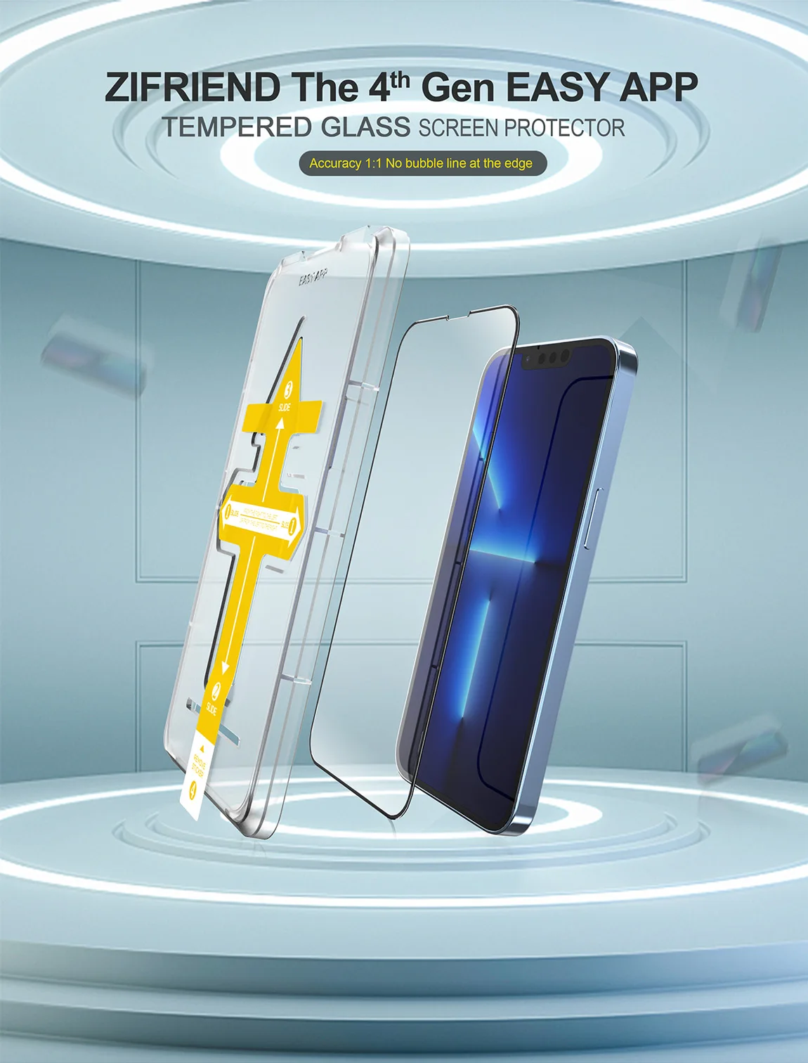 Zifriend 3d Privacy Full Glue Tempered Glass Easy Installation Kit