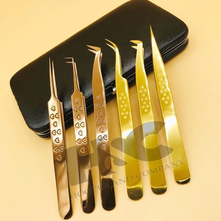Professional Eyelash Extension Tweezers With New Design Heart Grip