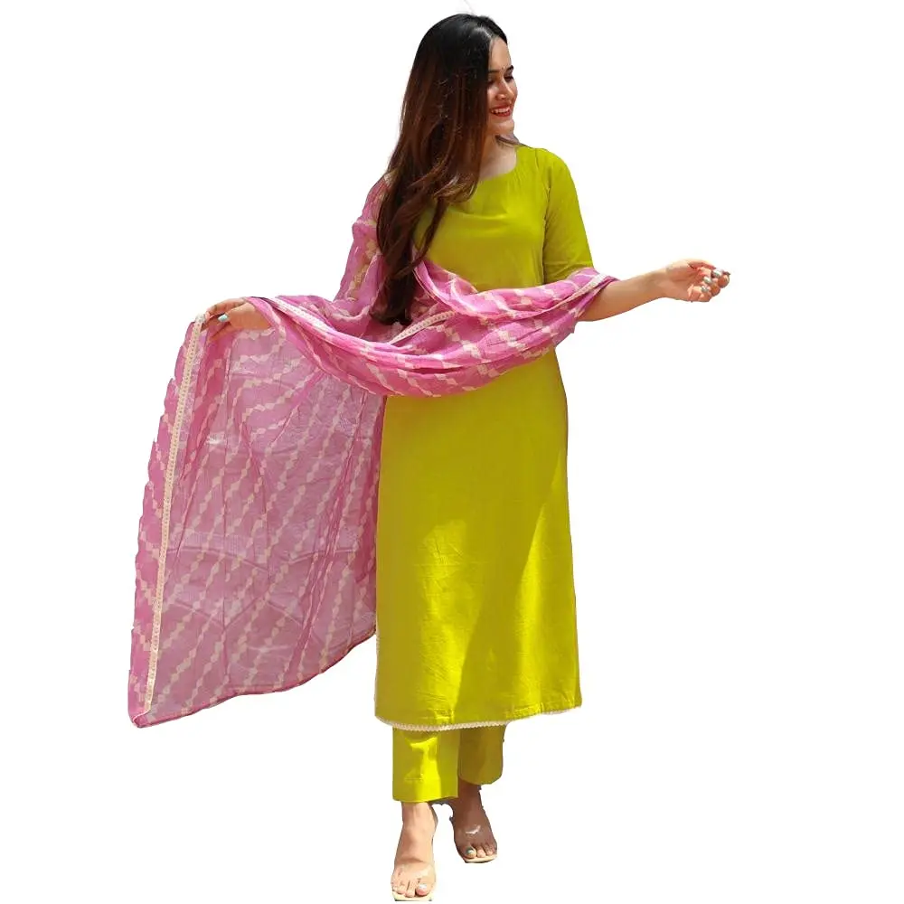 Celana Dupatta Kurti Plazo Set 