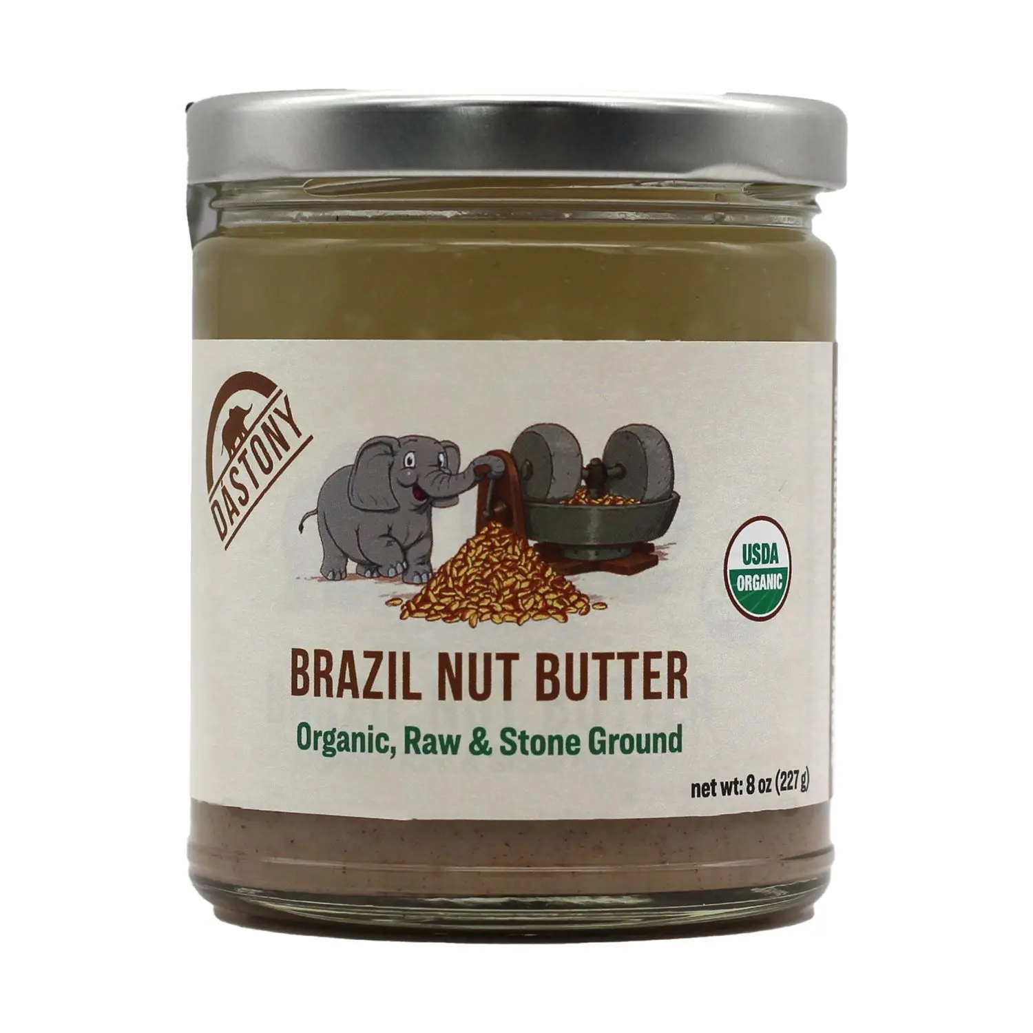 Stone Ground Organic Raw Brazil Nut Butter – 8 oz