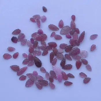 Natural Pink Tourmaline Leaf Shape Loose Carving Gemstones Supplier Shop Online Now at Wholesale Dealer Price