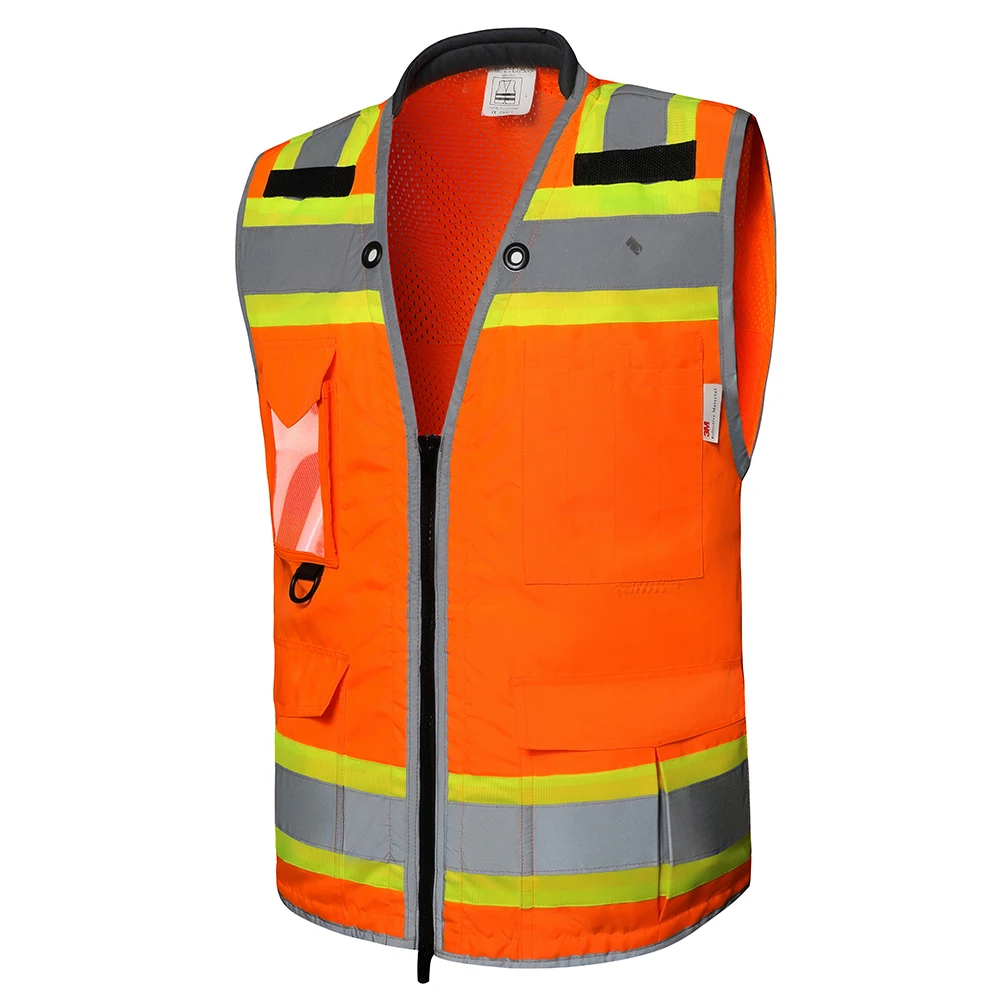 Wholesale Security Vest Reflective Vest Men Security Black Safety Vest
