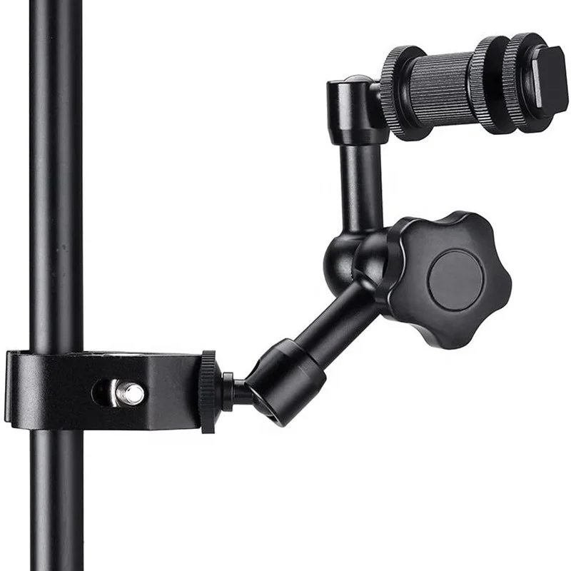 
 Aipaxal 7 дюймов Алюминиевая Регулируемая сила трения четко шарнирный кронштейн для камеры для видеокамеры вспышки  