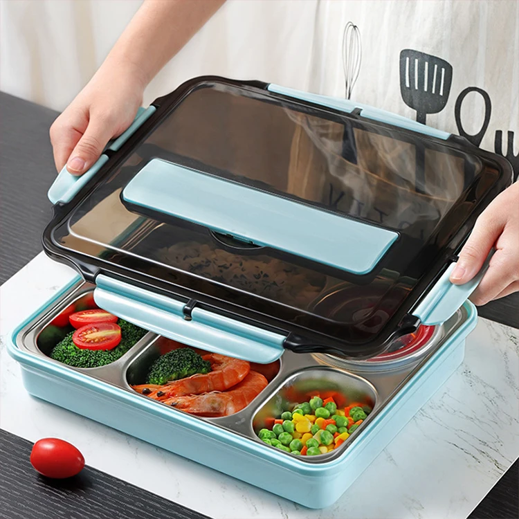 1pc Portable Lunch Box, Modern Stainless Steel Lunch Box For