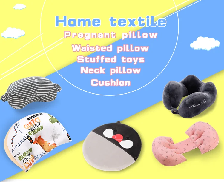 Foam Ergonomic Neck Rest Airplane Pillow Custom Size Polyester / Cotton