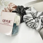 Hair Qiyue 100% Silk Large Pure Silk Women Hair Scrunchie Ties