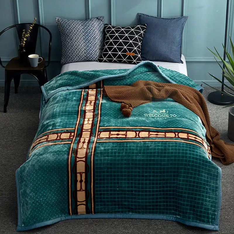 Sunny Home Textile Autumn Winter Double Bed Mink Blanket India Winter Coming Home Blanket