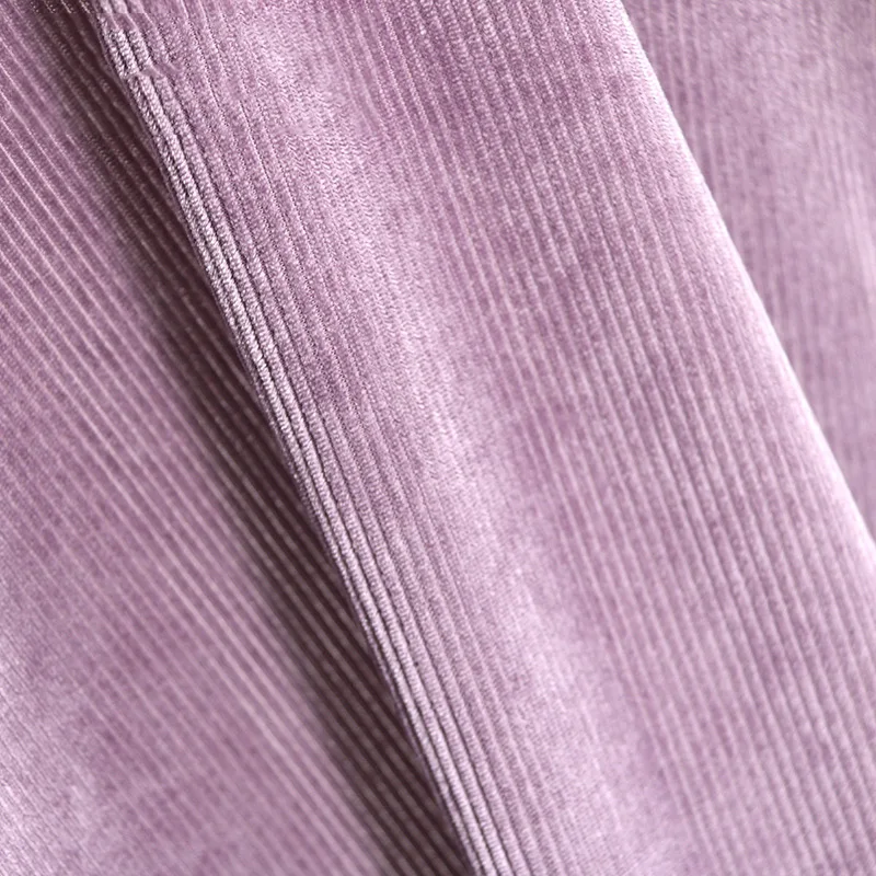 100% polyester stock Korean velvet striped gold velvet plush knitted flannel fabric