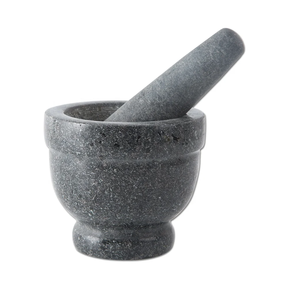 Mortar And Pestle Set Granite Polished Herb & Spice Tools Mortar And