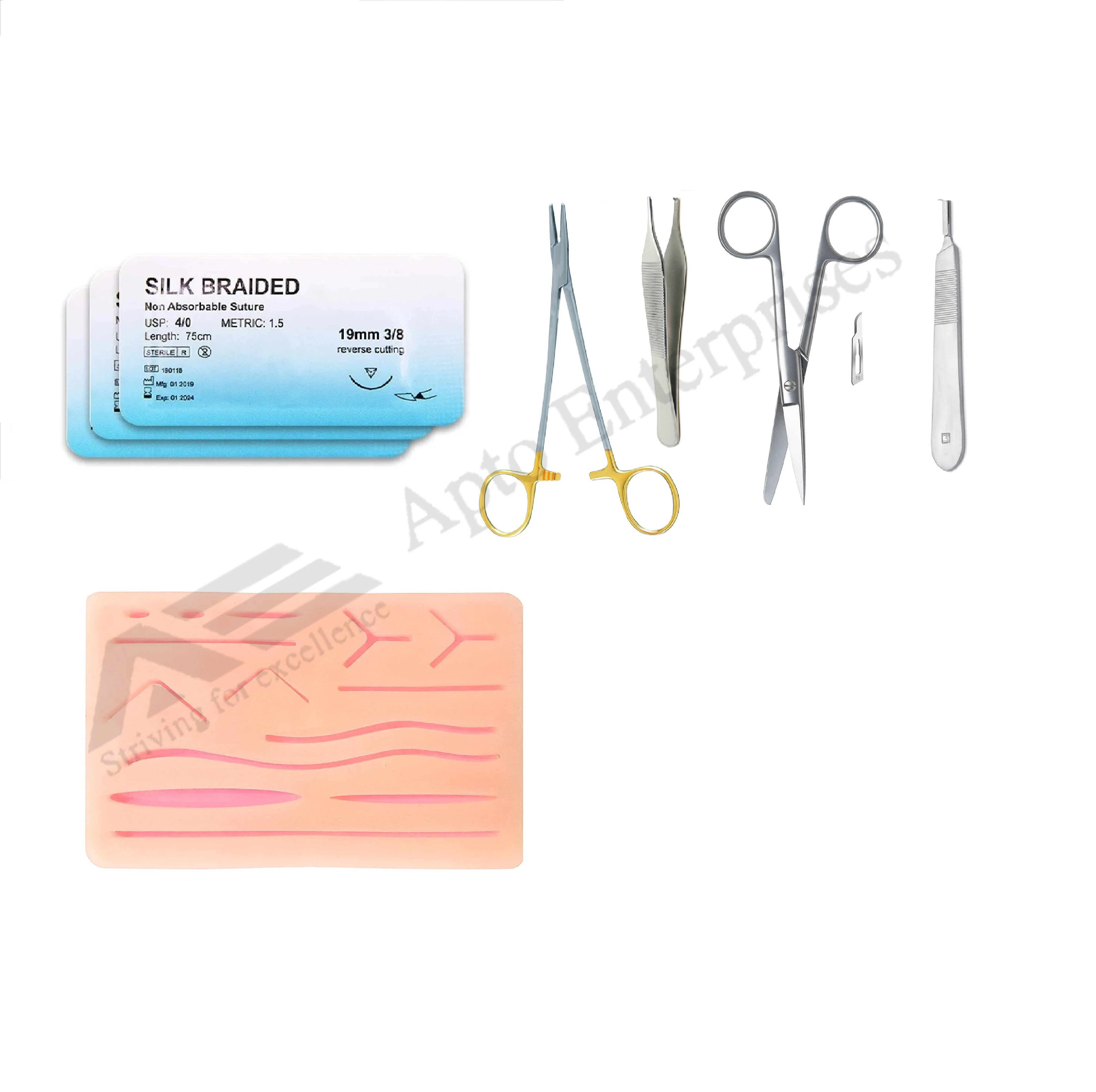 Suture Needles And Thread For Medical And Vet Students For Suturing