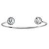 Brazalete Delicado para Mujer Chapado en Oro Blanco de 18k