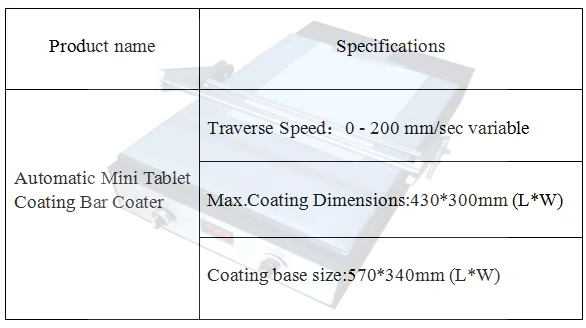 Lab Automatic Thin Film Flow Coater Coating Machine With Glass Bed Plate