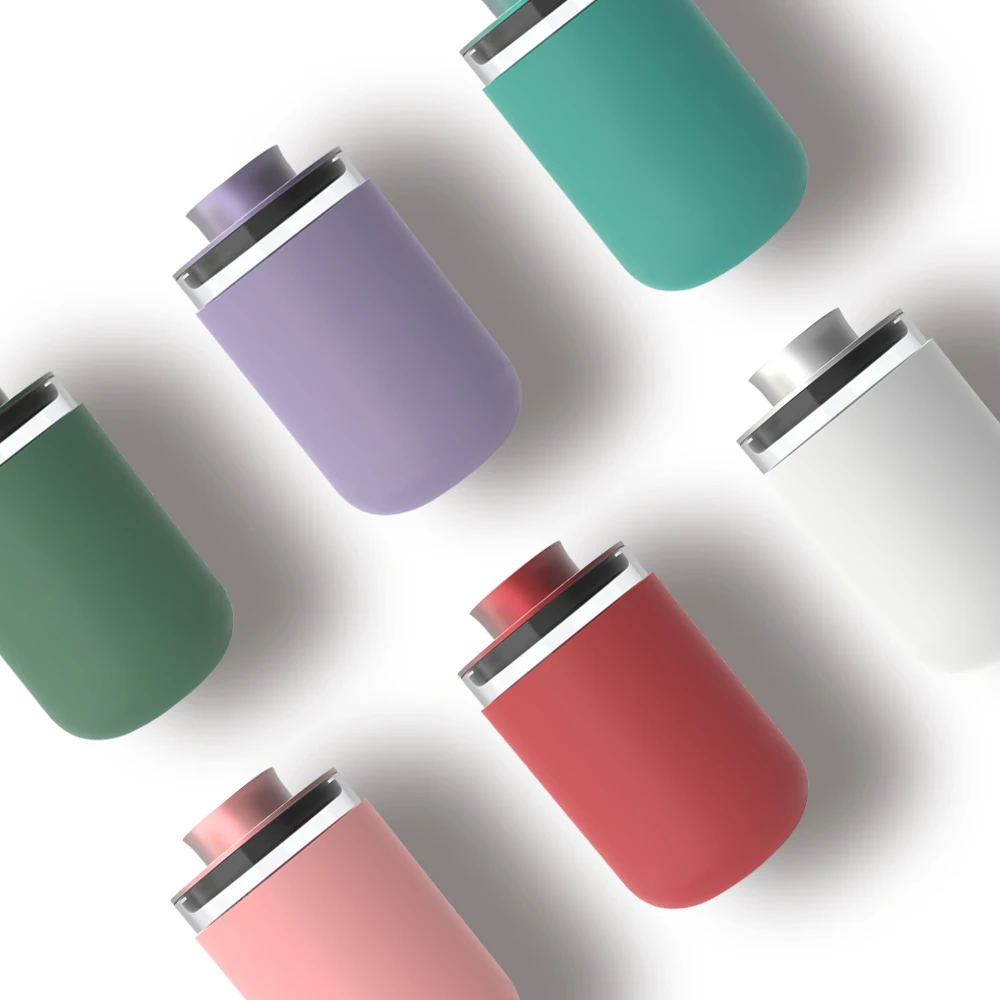 Herb Storage Container Food Grade  Packaging Bottle Green Glass Jar with Aluminum Lid Good Sealing and Silicone Case Rose Gold