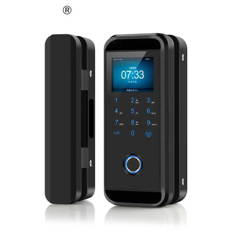 Frameless Glass Door Biometric Fingerprint Smart RFID Card Password Home Office Remote Control Electronic Lock