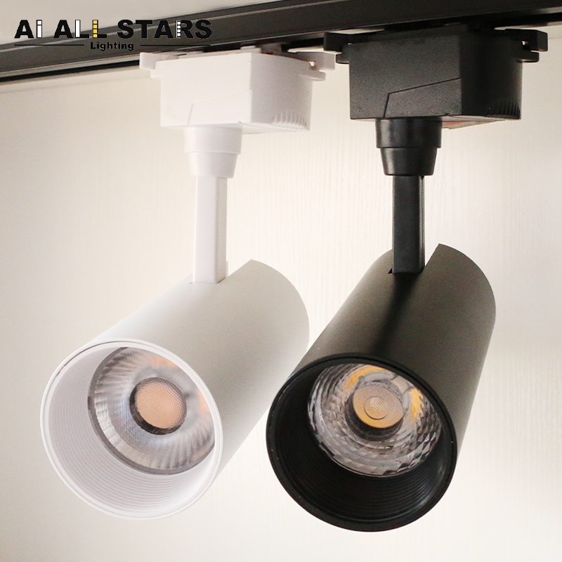 Оптовая продажа, COB светильник 10 Вт, 20 Вт, 30 Вт, 40 Вт, регулируемый светодиодный Трековый светильник, поверхностный монтаж, прожекторы, алюминиевый Трековый светильник