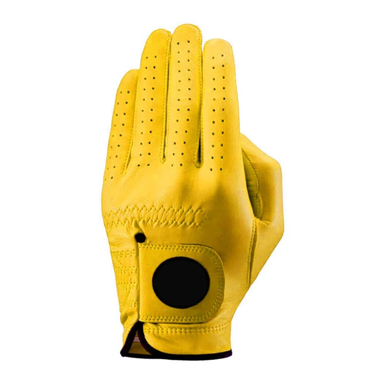 
 Лидер продаж, кожаные левосторонние Перчатки Для Гольфа Cabretta с логотипом под заказ для гольфистов  