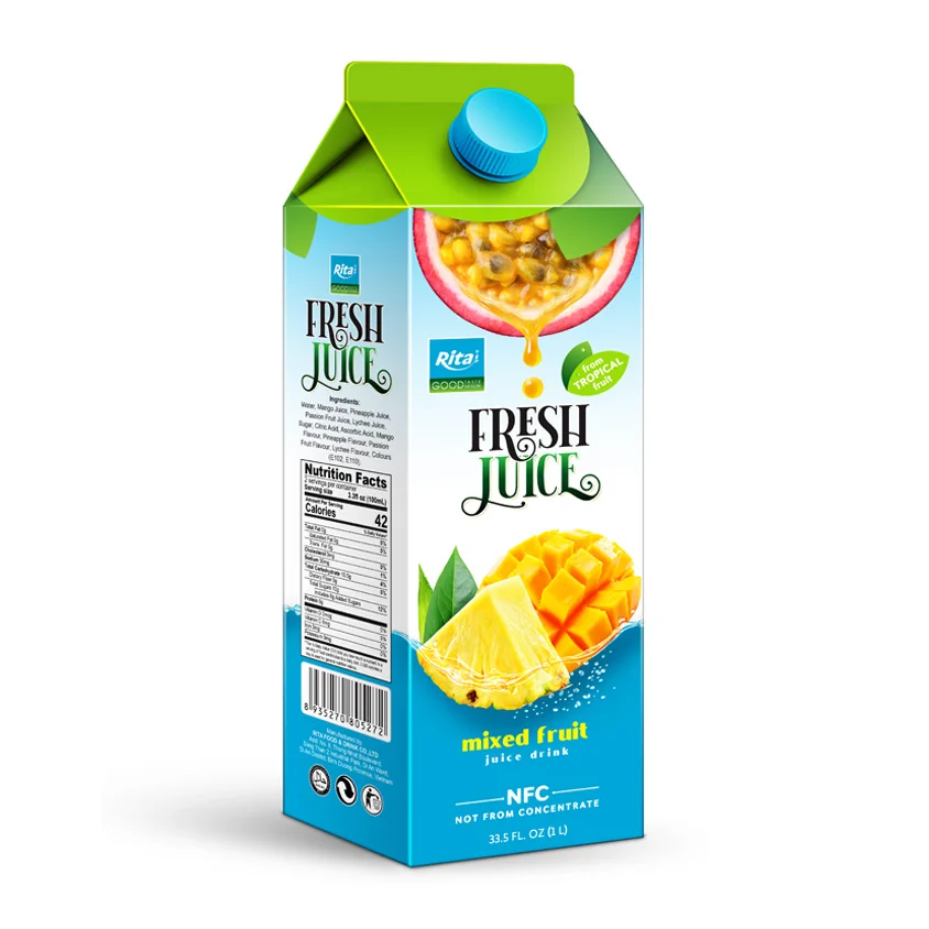 Aseptic: 200ml Paper Box Fresh Orange Juice Rita Brand