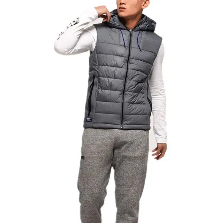 CBTLVSN Mens Stand Collar Sleeveless Slim Solid Color Puffer Down Vest Jackets 