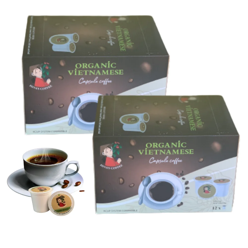 Vietnam Coffee Capsule Coffee Kcup 100 Natural Blend Arabica Robusta Full City Roast Hiva's