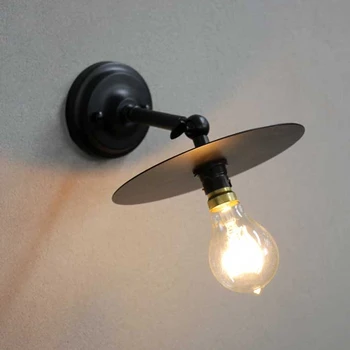 Disc Wall Lamp / Fat Shack Vintage Lamp / Matt Black Wall Lamp