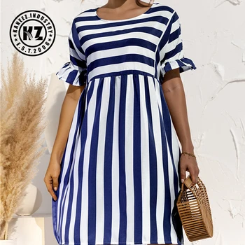 Wholesale Women's Dress 2022 Spring/Summer Pure Color Single Row Buttons V-Neck Dress Women Slim High Waist Casual Dress Ves