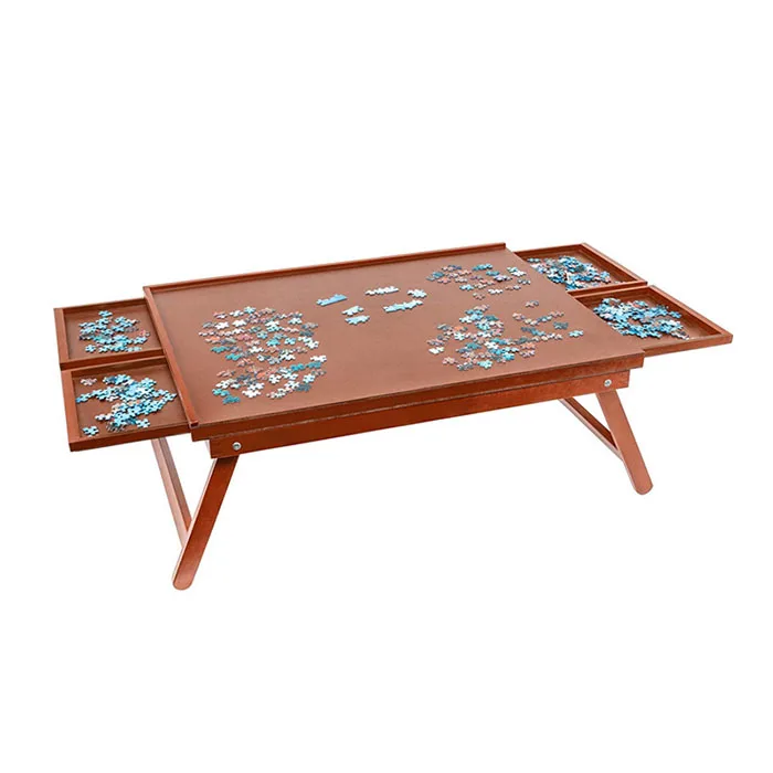 puzzle en bois table 4 tiroirs de rangement et de tri