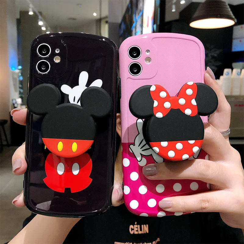 Capa De Iphone,Capa Da Moda Mickey,Minnie,Com Suporte Extraível,Para Iphone  11 Pro Max,11pro,11,7,8,X,Xr,Xs,Max - Buy Caso Dos Desenhos Animados Para O Iphone  11,Caso Mickey Para Iphone,Minnie Caso Legal Para Iphone Product on  Alibaba.com
