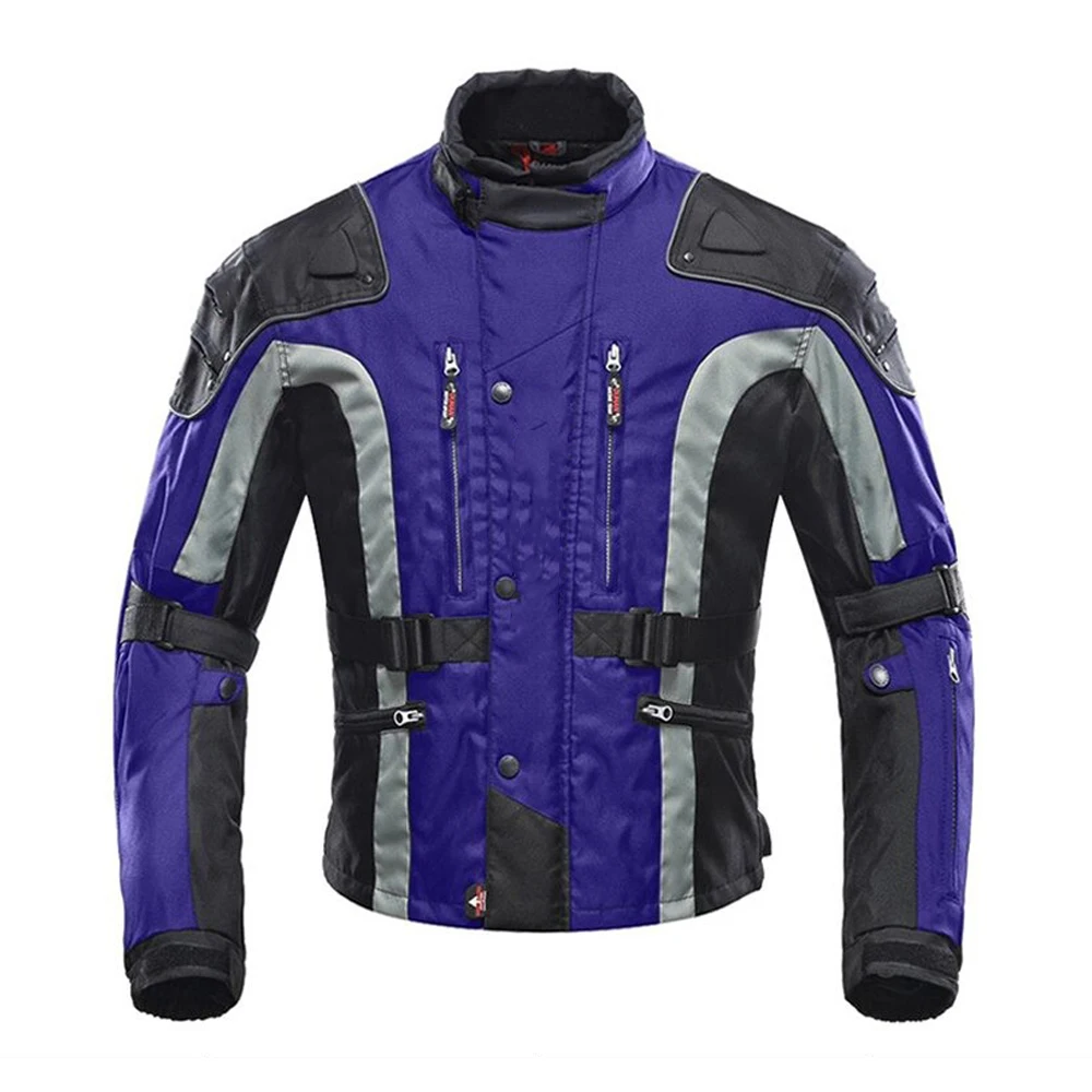 blue motorcycle armor