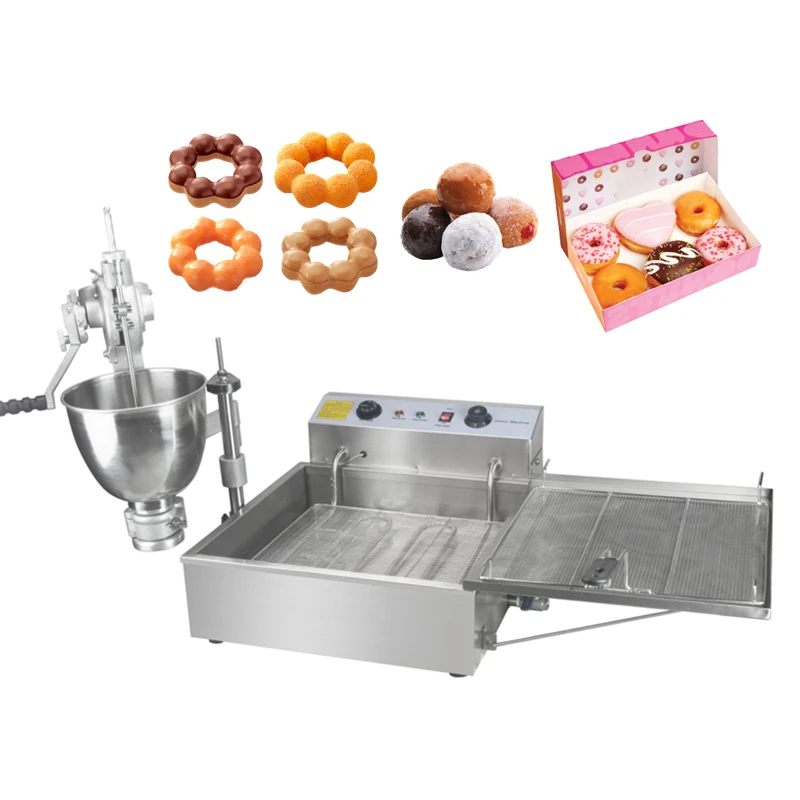 Commercial electric ce approved mochi ring donut making machine doughnut making for full automatic pon de ring donut maker fryer