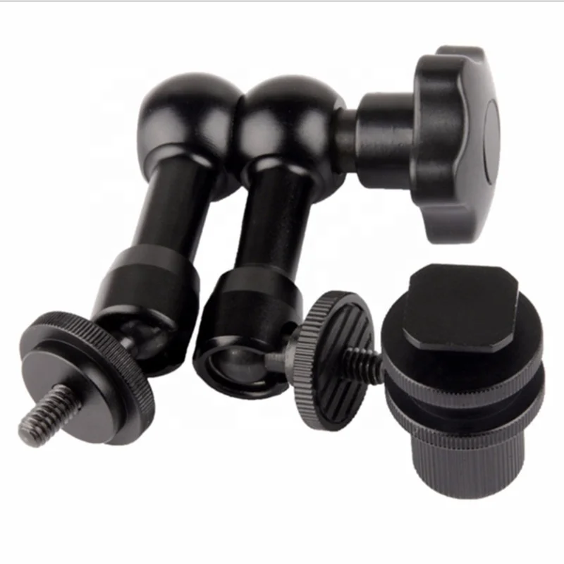 
 Aipaxal 7 дюймов Алюминиевая Регулируемая сила трения четко шарнирный кронштейн для камеры для видеокамеры вспышки  