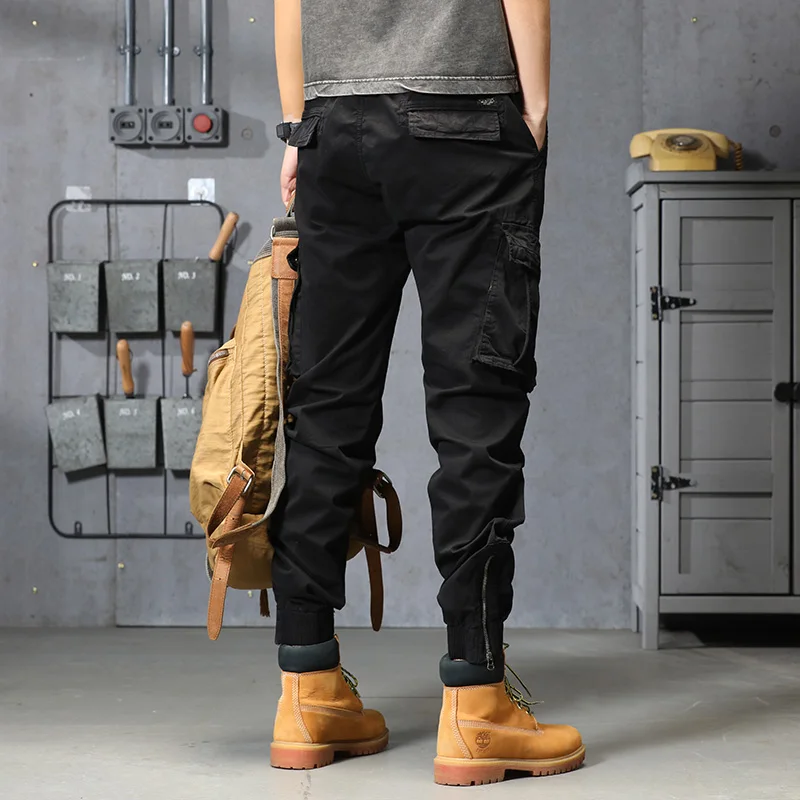 Cargo Pants Men Fashion 2023 Summer Black Fitness Tactical Trousers ...