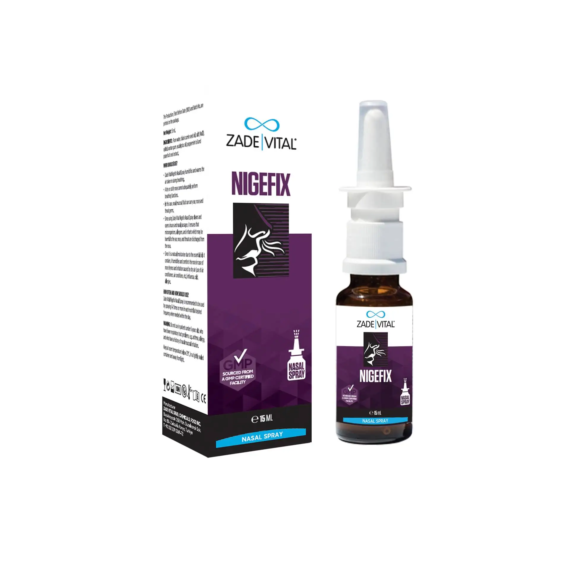 Zade Vital Nigefix Burun Spreyi 15 Ml Buy Burun Spreyi Kutusu Alerjik Rinit Siyah Kimyon Tohumu Yagi Product On Alibaba Com