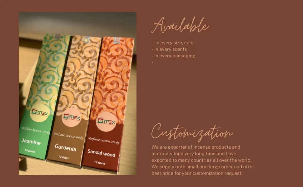 11 Inch Perfume Incense Sticks Scented Incense Sticks Gmex Incense