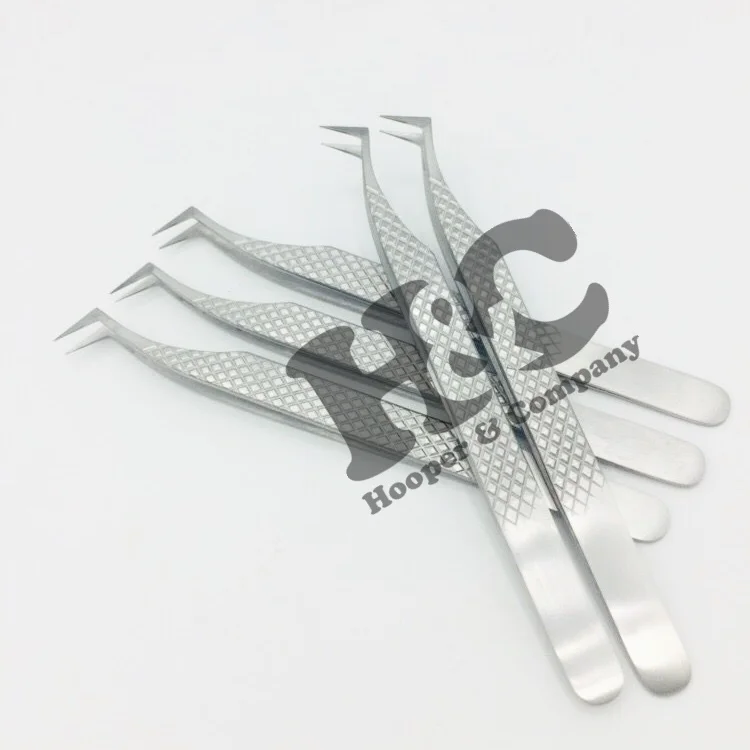 Black Tweezers Eyelash Extension Tweezers Set Lash Tweezer Stainless