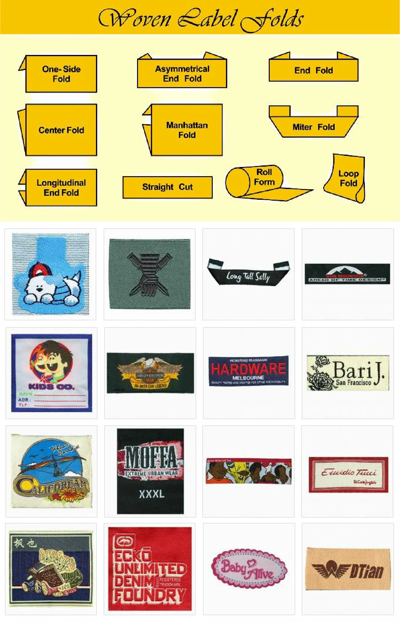 Wholesale Woven Garment Brand Logo Clothing Labels Woven Tags Labels ...