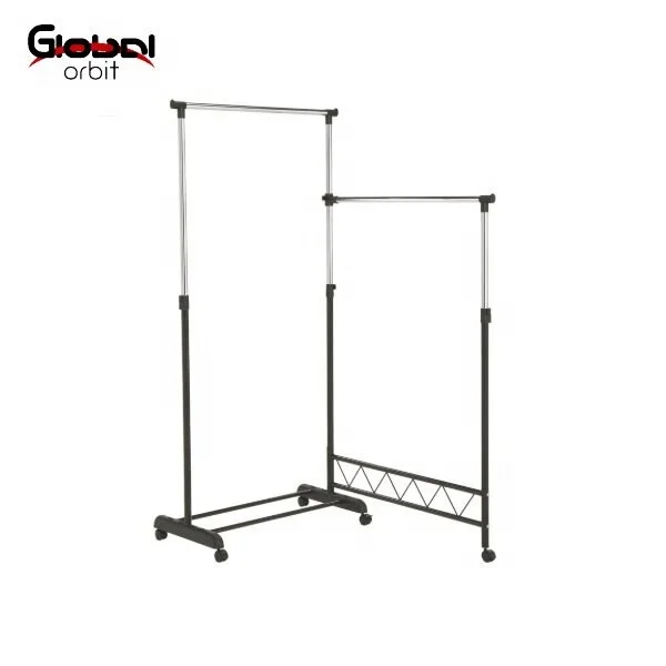 folding adjustable garment rack