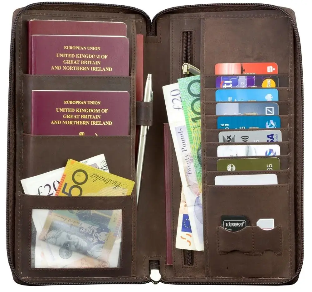 ADORA Brown Multifunctional Travel Wallet