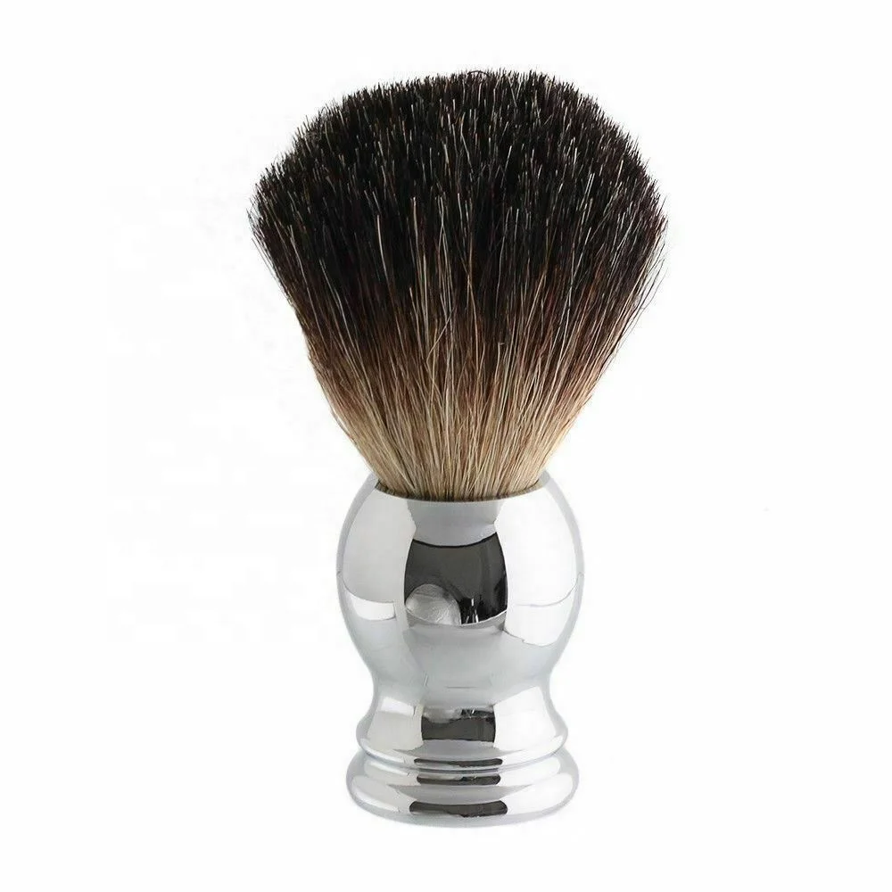 Stainless Steel Handle Custom Logo Badger Shaving Brush Buy Shaving