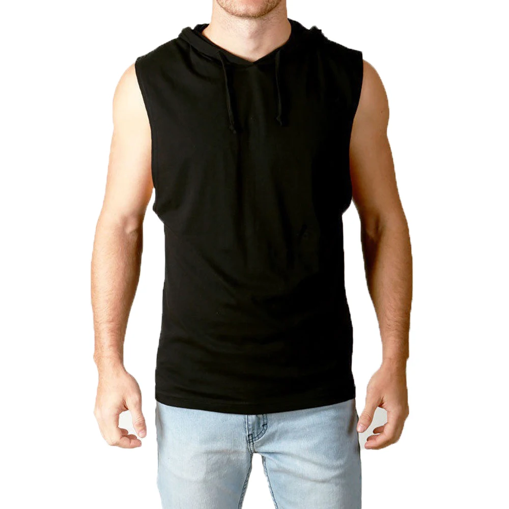 sleeveless pullover hoodie