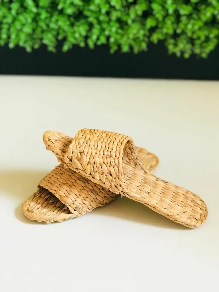 Handmade Water Hyacinth Slipper for Relaxing Life
