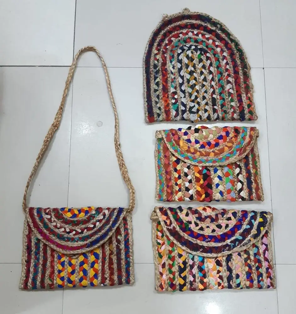 jute clutch bolsas