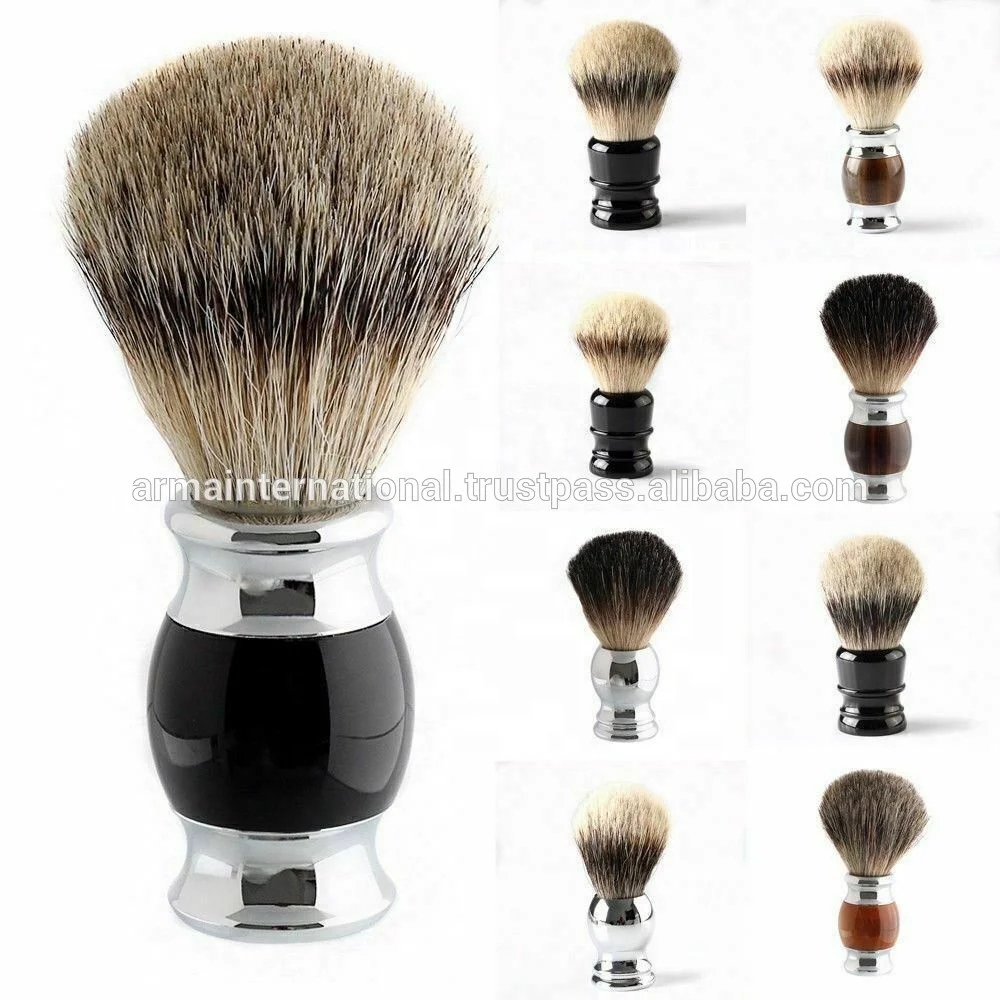 Stainless Steel Handle Custom Logo Badger Shaving Brush Buy Shaving