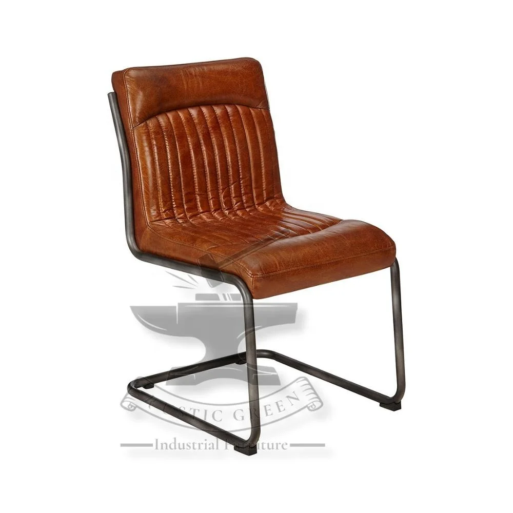 tan industrial dining chairs