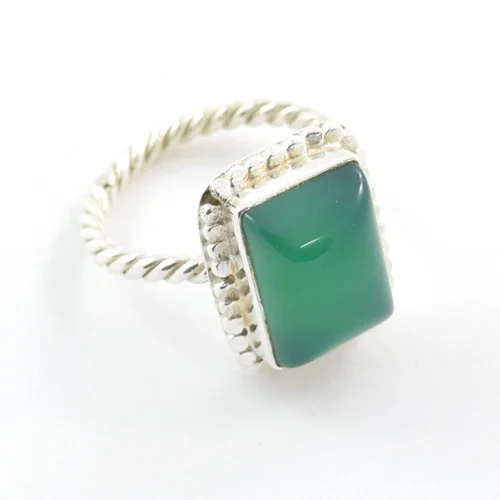 925 Sterling Silver Green Onyx Gemstone Ring Buy Gemstone Ring Green Onyx Ring Vintage Black Onyx Ring Product On Alibaba Com