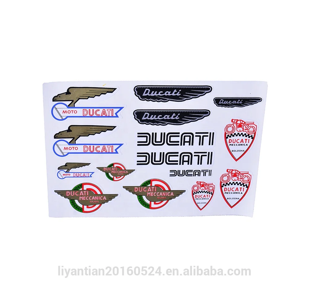 Custom Perfect Die Cutting Branded Motorcycle Body Decorative logo Sticker Decal