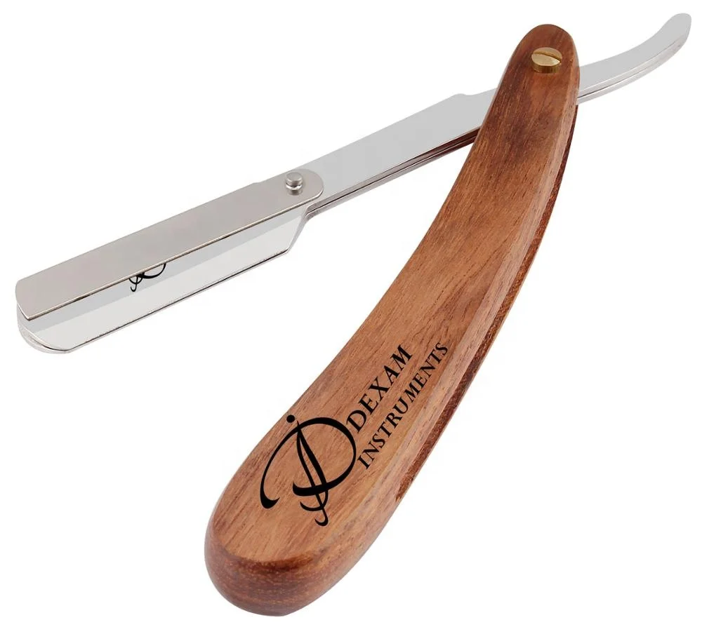 wood handle straight razor