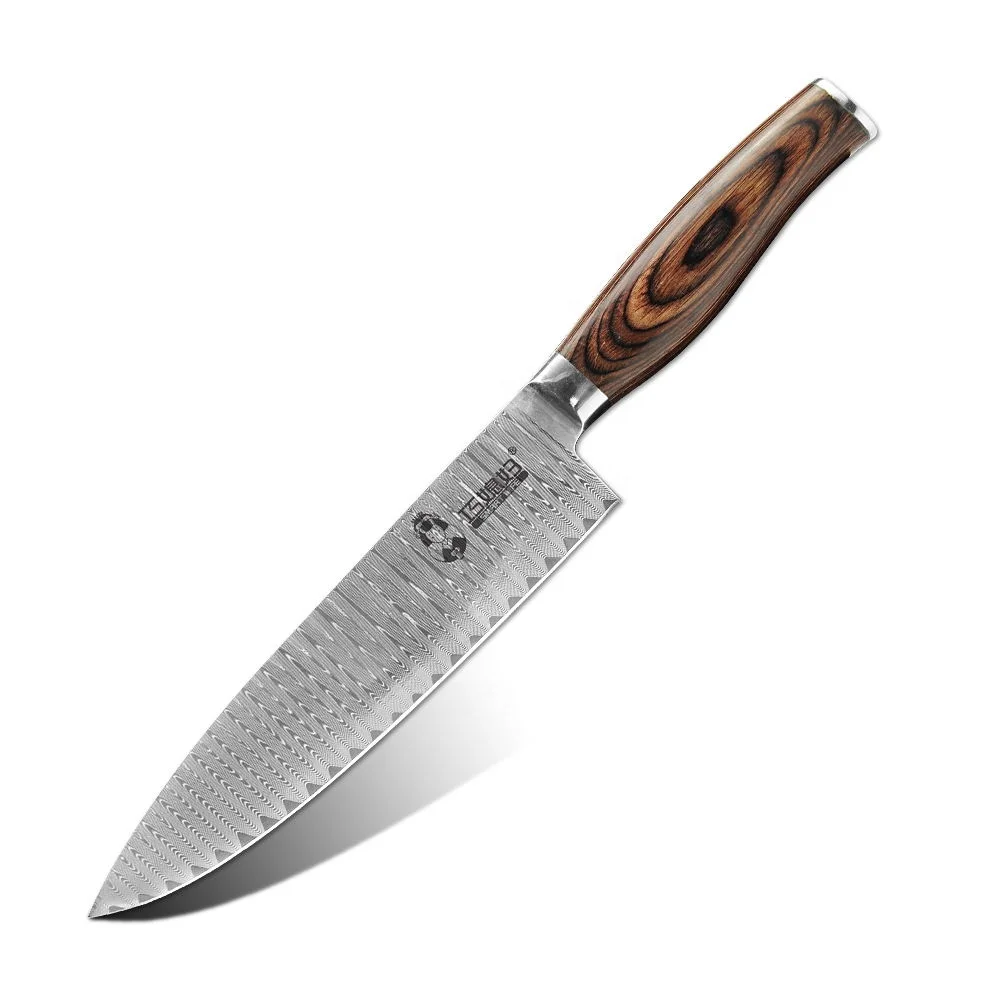 (NEW MODEL) Thunder-V Series VG-10 67-Layer Damascus Vegetable Chopping  Knife, 7-inch