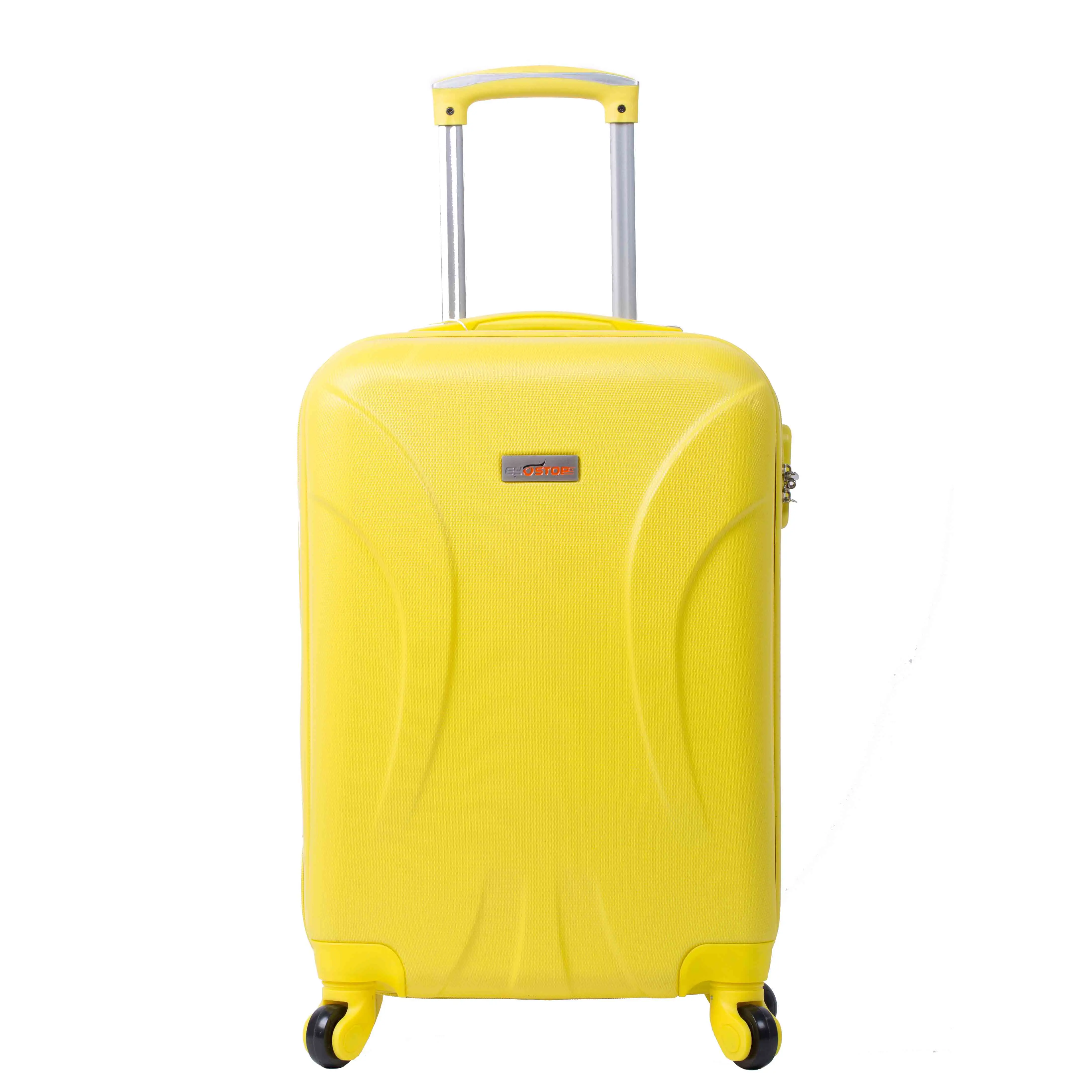 bright yellow suitcase